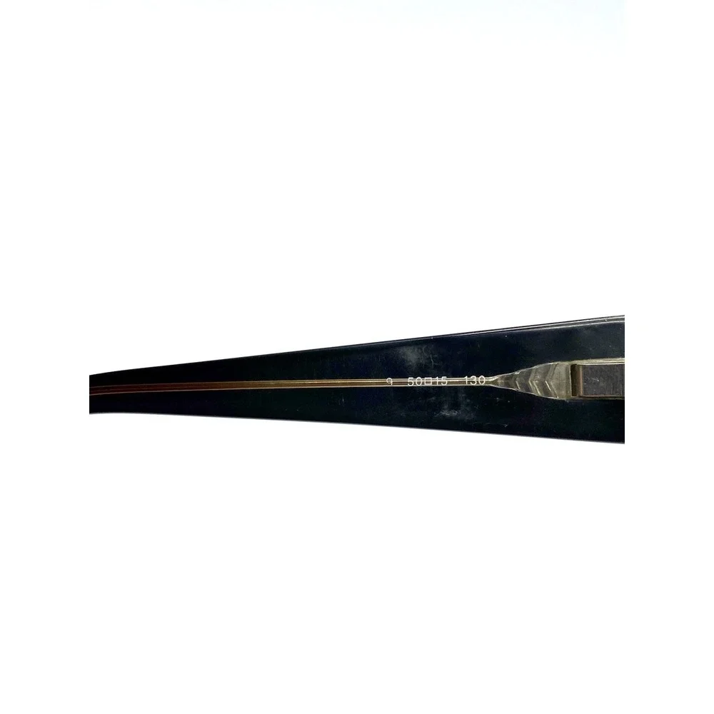 Burberry Black Clear Rectangular Glasses Wide Temple Italy 50 15 130